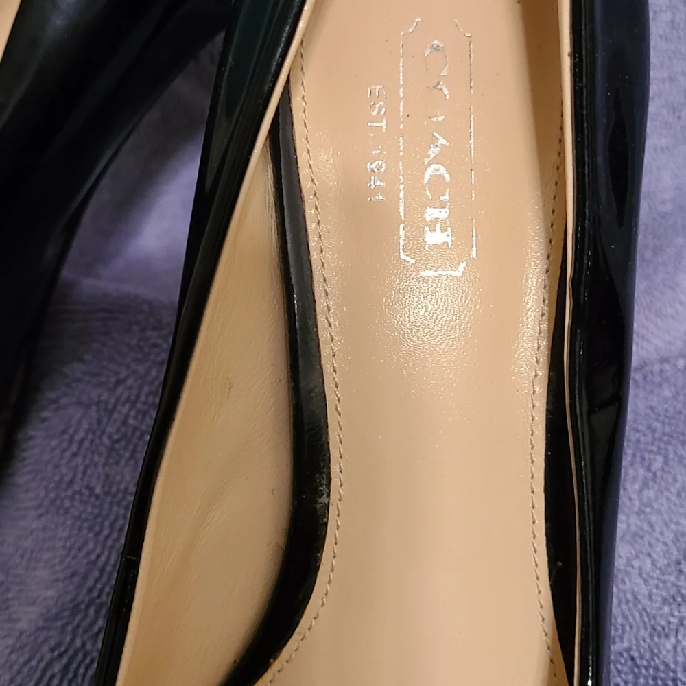 Black Coach Leather Heel / Pump Size 6.5 - Picture 6 of 9